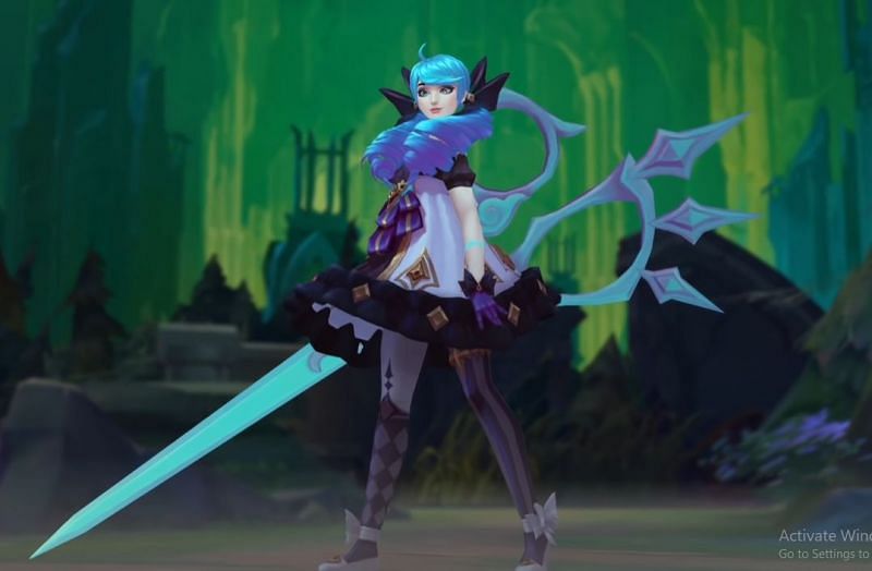 Gwen, the upcoming champion in League of Legends (Screengrab via League of Legends trailer)