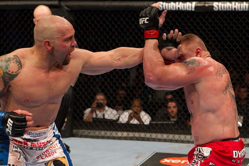 Brock Lesnar survived a horrific beating to submit Shane Carwin at UFC 116.