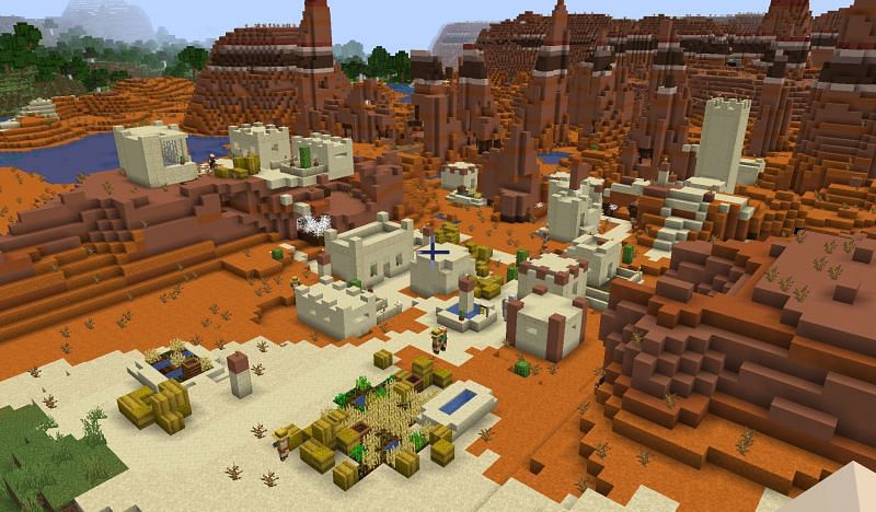 Desert/badlands village (Image via Minecraft)