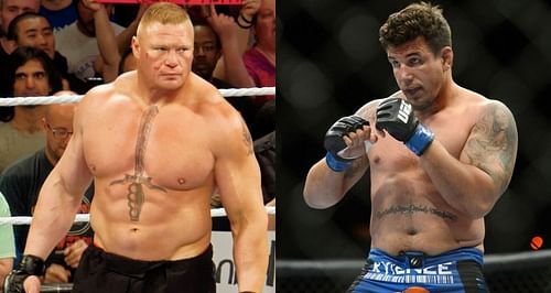 Frank Mir (Right) is open to a rubber match with Brock Lesnar (Left)