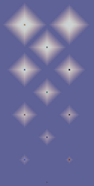  Light levels of multiple light-emitting blocks (Image via Minecraft. gamepedia)