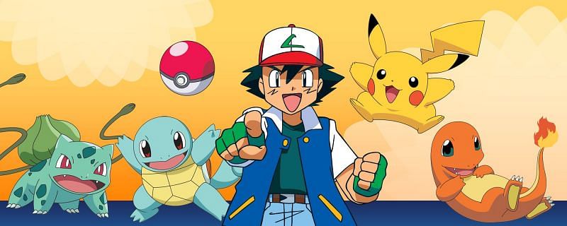 Ash and the Gen I starters (Image via Viz Media)