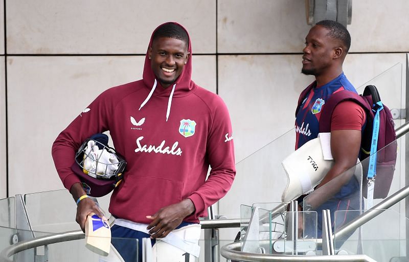 Jason Holder (L) with Nkrumah Bonner