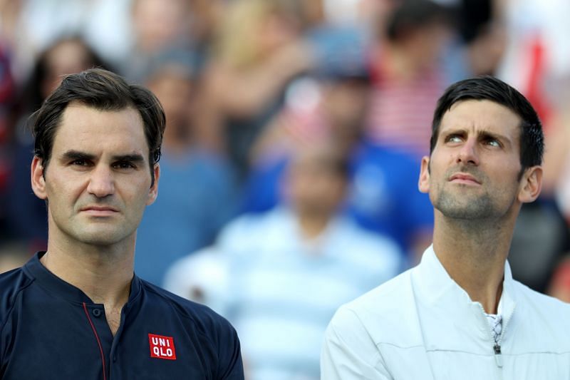 Roger Federer and Novak Djokovic