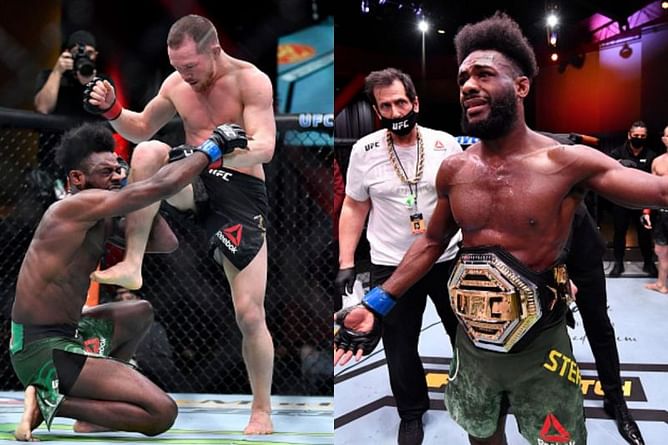 What is an illegal knee in MMA and why was Aljamain Sterling declared the winner against Petr Yan at UFC 259?