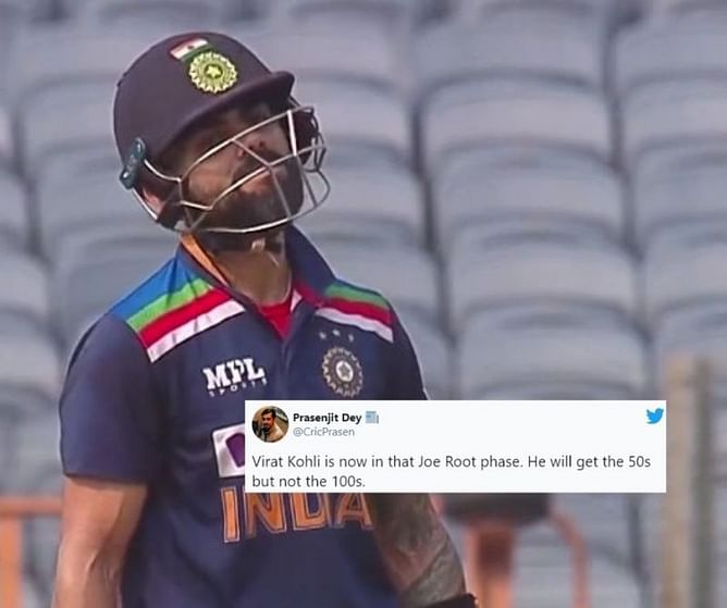 Twitterati distraught as Virat Kohli misses out on another hundred
