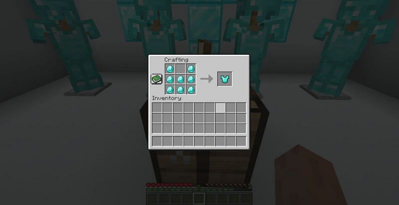 Crafting a diamond armor saves diamonds and offers better protection in Minecraft (Image via Minecraft)