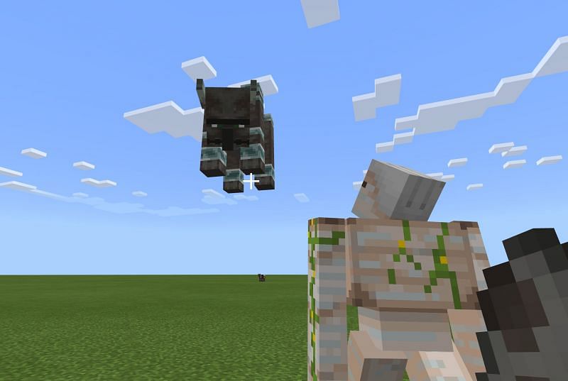 Similarities between Iron Golems and Ravagers (Image via Minecraft)