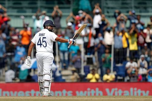 Rohit Sharma has amassed 296 runs at an average of 59.2 in the three England Tests so far [Credits: BCCI]