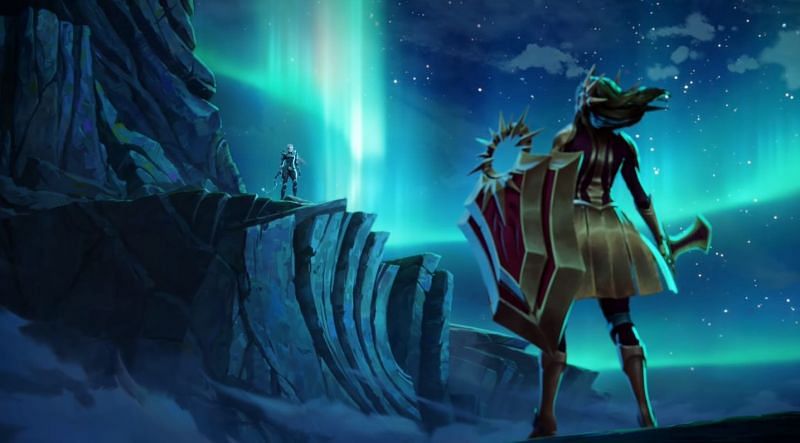  Leona and Diana on the Targon summit (Image via Riot Games)