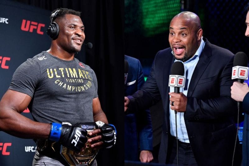 Watch Heartwarming interaction between Daniel Cormier and Francis Ngannou backstage after UFC 260