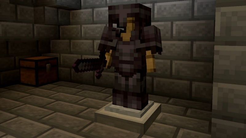 Netherite armor in Minecraft (Image via YouTube)