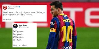 Twitter explodes as Lionel Messi leads Barcelona to commanding 4-1 victory