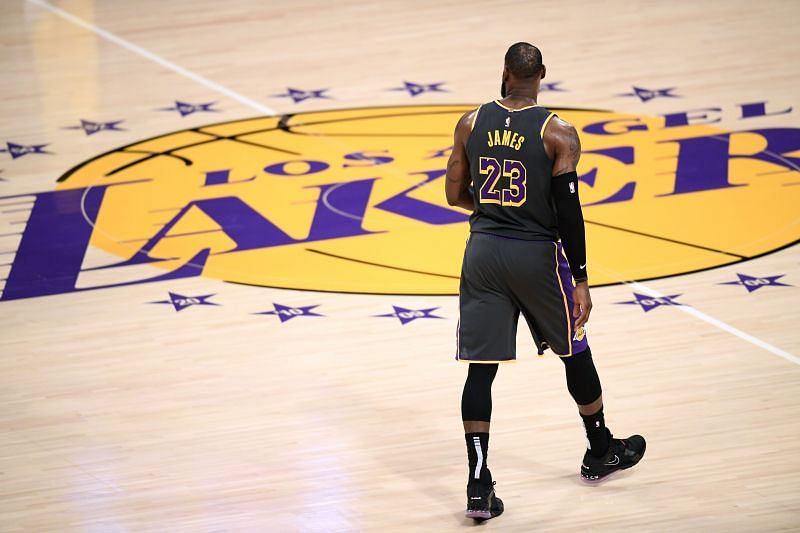 LeBron James #23 of the LA Lakers