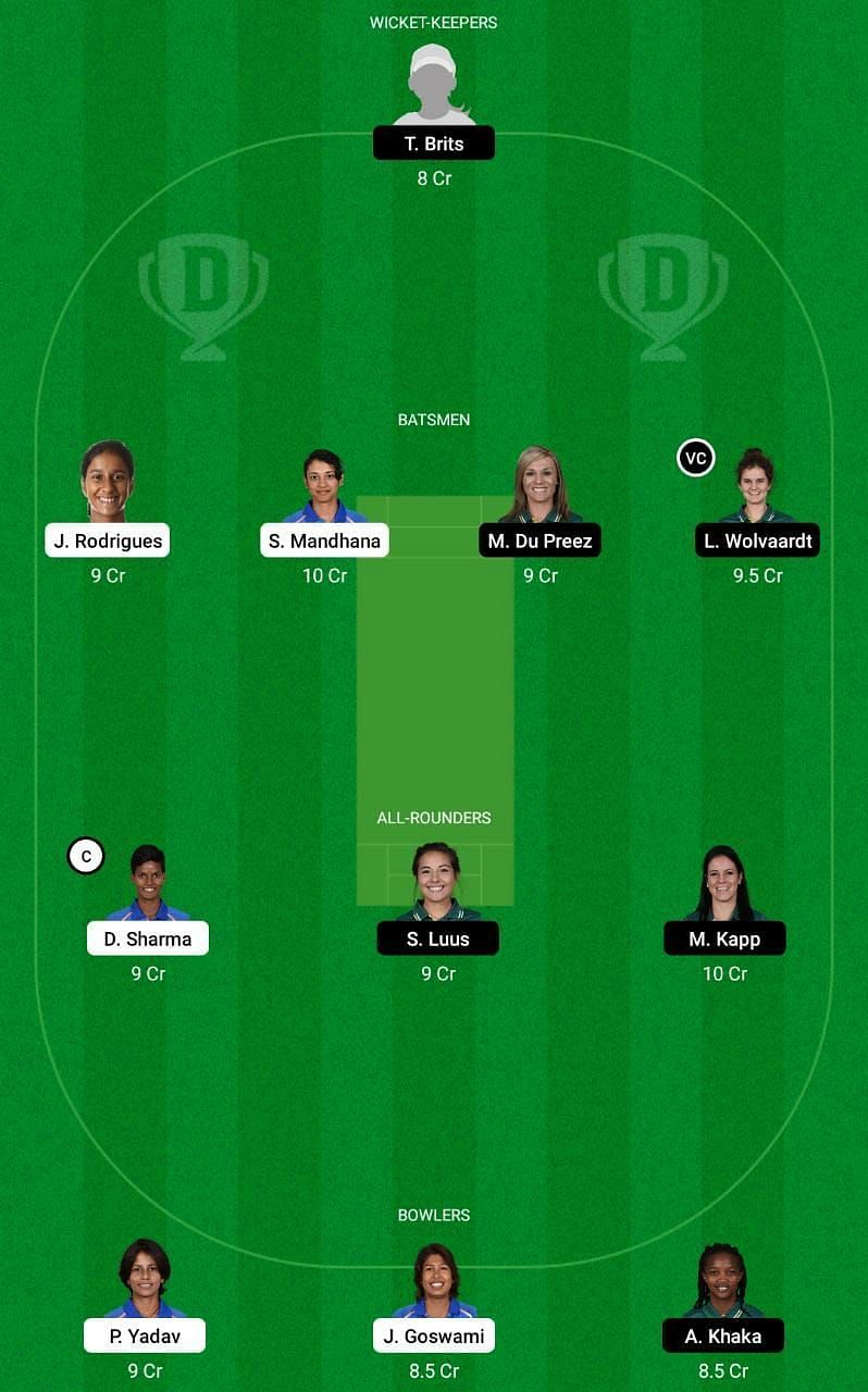 IN-W vs SA-W Dream11 Tips