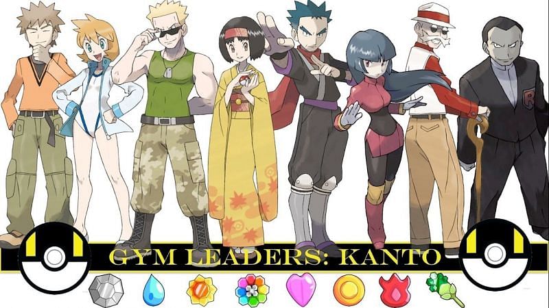 All Kanto Gym Leaders In Pokemon Red, Blue, & Yellow