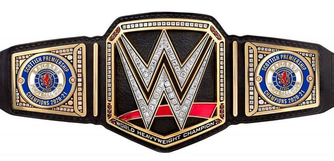 Drew McIntyre presents Rangers FC with custom WWE Championship
