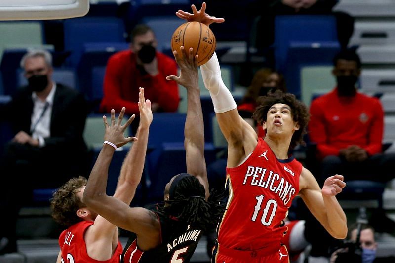 Jaxson Hayes #10 of the New Orleans Pelicans