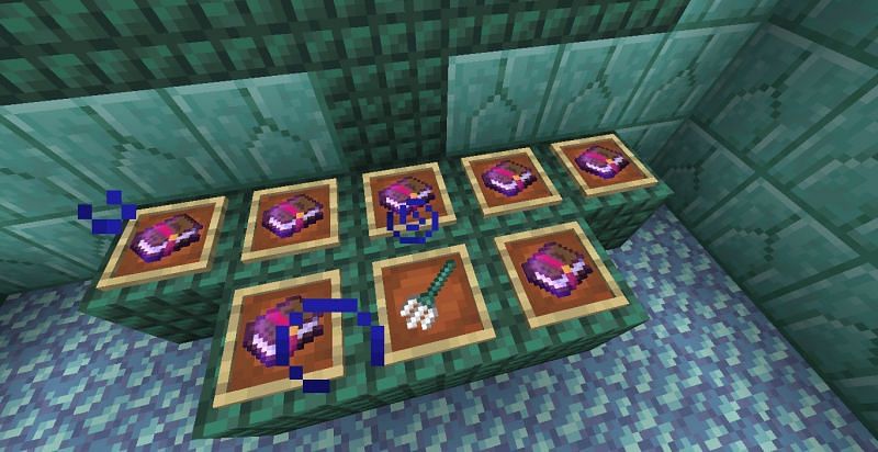 There are seven different enchantments available for tridents (Image via Minecraft)
