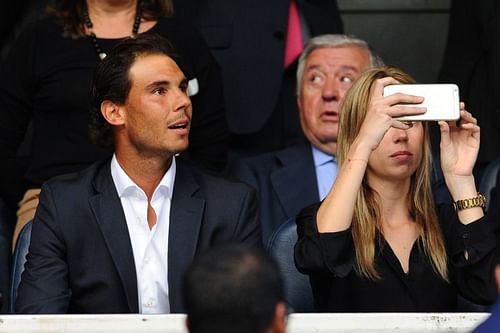 Rafael Nadal at Real Madrid's stadium - the Santiago Bernabeu - in 2016