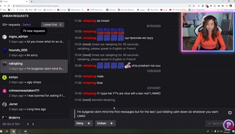 Pokimane Reveals The Most Bizarre Twitch Unban Requests, And It's ...