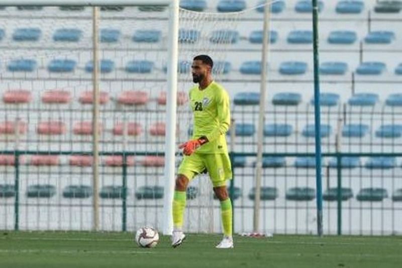 Amrinder Singh conceded only one goal against Oman despite being bombarded by shots (Image Courtesy: AIFF Media)