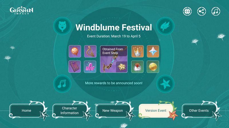 Windblume Festival reward (Image via miHoYo)