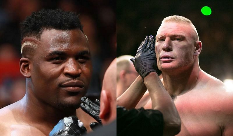 Francis Ngannou and Brock Lesnar