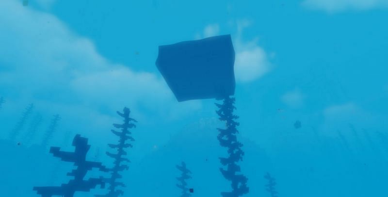 Shown: Blocks being placed on top of Kelp