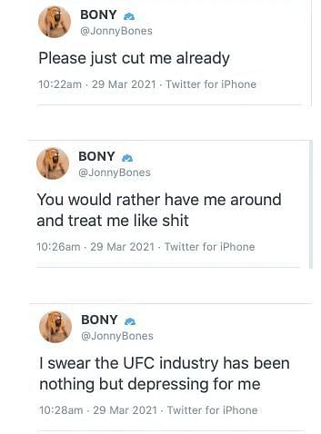 Jon Jones frustration boiled over in this series of tweets