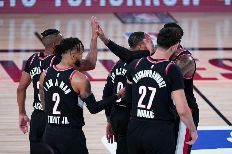The Portland Trail Blazers in action