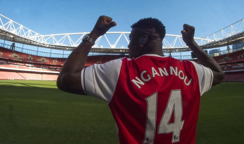 Francis Ngannou (image courtesy - Arsenal FC official Twitter handle)