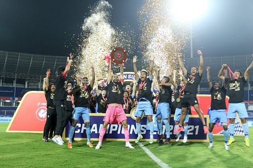 Mumbai City FC win the Indian Super League (ISL) 2020-21 title.