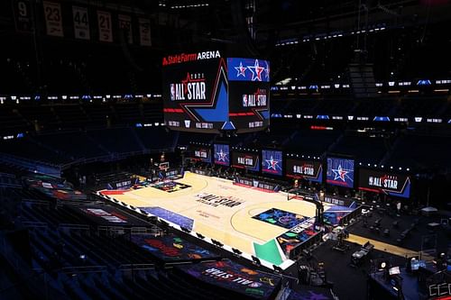 NBA All-Star 2021 court design was revealed earlier today [Image: NBA.com]