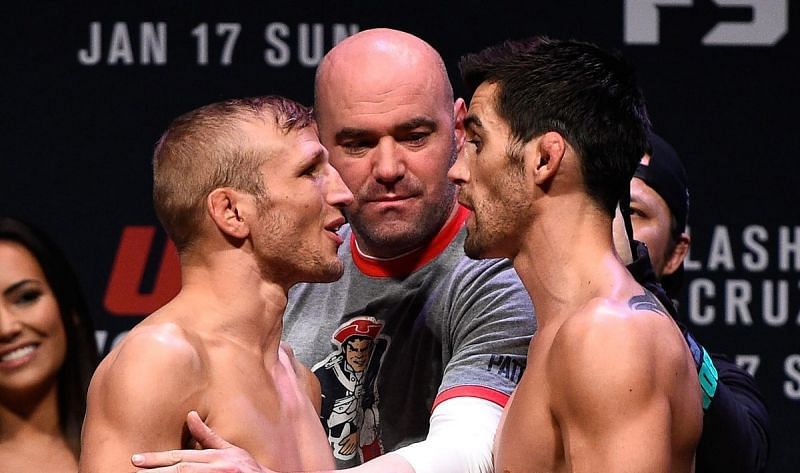 TJ Dillashaw (left); Dominick Cruz (right)