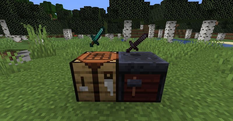 Diamond gear can be upgraded to netherite gear by using a smithing table in Minecraft (Image via Minecraft)
