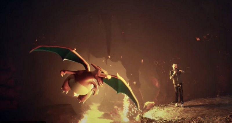 Moving through a volcanic area and snapping a picture of a flying Charizard would be amazing (Image via The Pokemon Company)