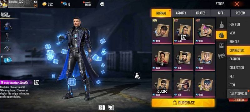 Chrono character in Garena Free Fire: Price, ability ...