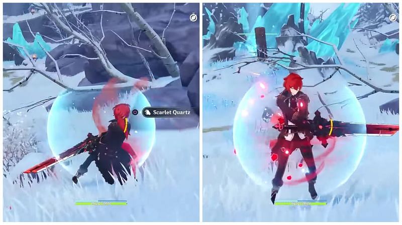 Red aura around the character (Image via Gamers Heroes, YouTube)