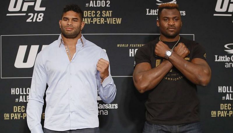 Alistair Overeem (left); Francis Ngannou (right)