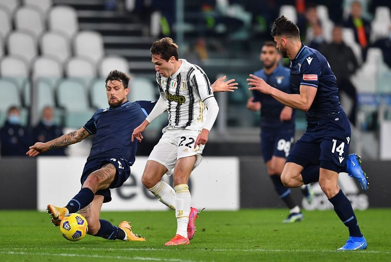 Lazio were fortunate to escape conceding a penalty.