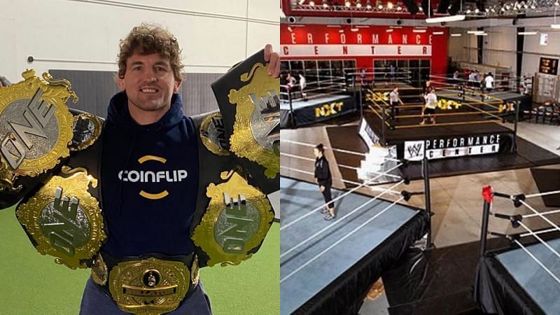 Ben Askren and the WWE Performance Center.