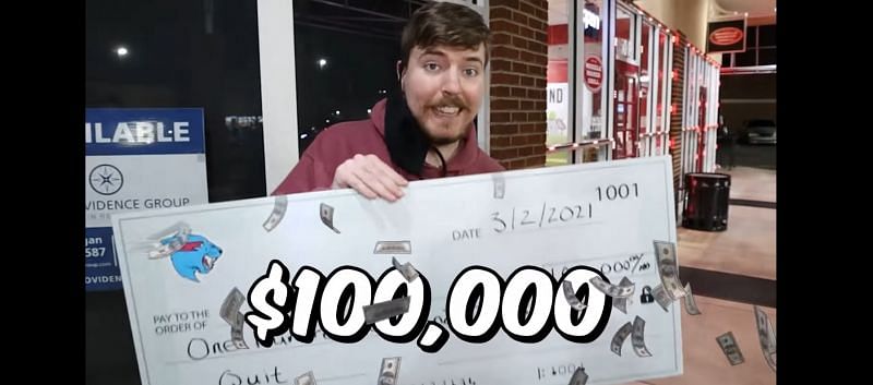 MrBeast&#039;s latest video sees him giving out hundreds of thousands of dollars once again (image via MrBeast, YouTube)