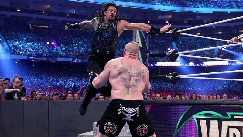 Brock Lesnar and Roman Reigns faced off in the main event for the second time at WrestleMania 34