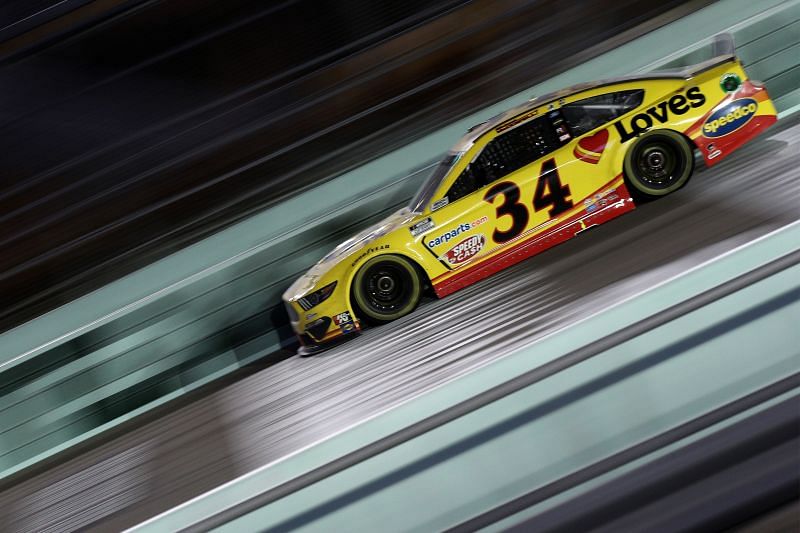 Michael McDowell in the NASCAR Cup Series Dixie Vodka 400. Sean Gardner/Getty