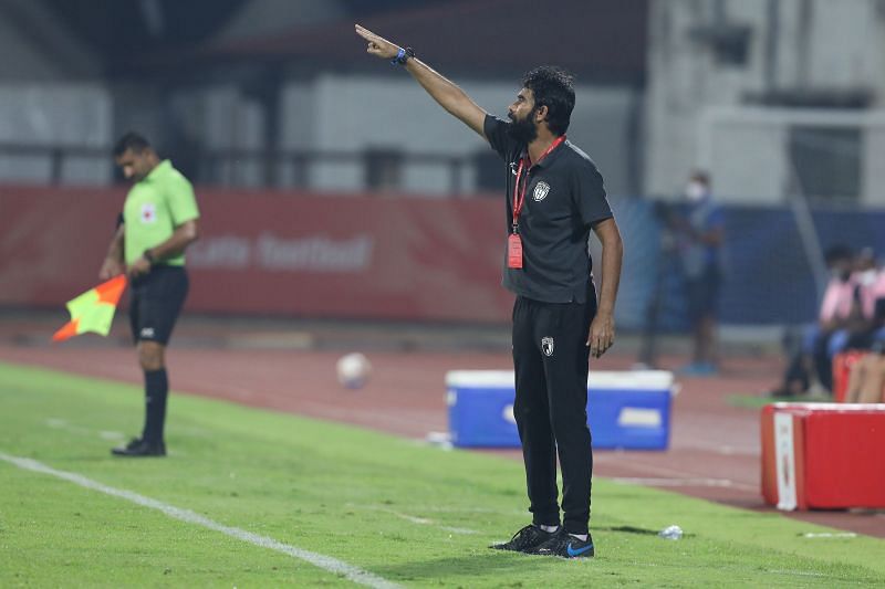 NorthEast United FC&#039;s unbeaten run under Khalid Jamil came to an end under the hands of ATK Mohun Bagan in the second leg of the semi-finals (Image Courtesy: ISL Media)