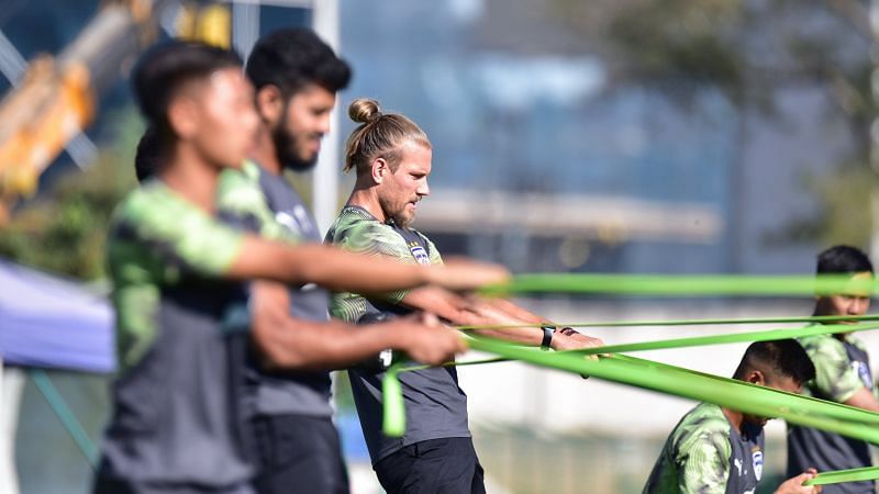 Bengaluru FC in a training session ahead of AFC Cup playoffs (Image Courtesy: Bengaluru FC Twitter)