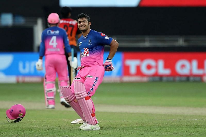 Riyan Parag performs the Bihu dance during IPL 2020