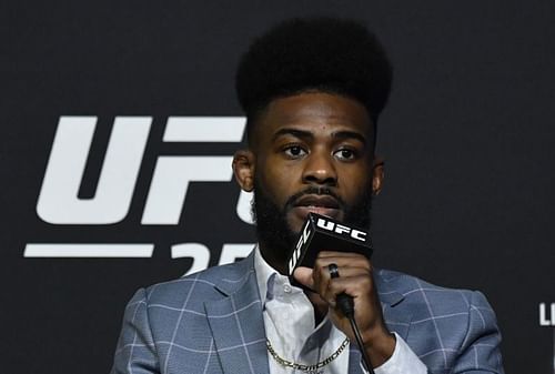 Aljamain Sterling in a press conference