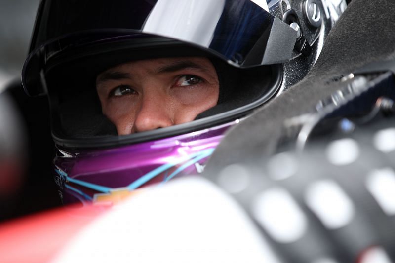 Kyle Larson before the NASCAR Folds of Honor QuikTrip 500. (Photo by Sean Gardner/Getty Images)